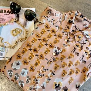 ✨✨Rare Gucci flower silk shirt small/medium